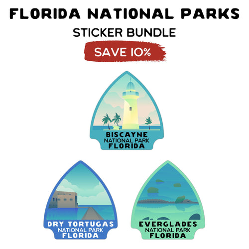 Florida National Parks Arrowhead Sticker Bundle