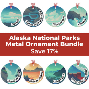 Alaska National Parks Metal Ornament Bundle