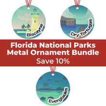 Load image into Gallery viewer, Florida National Park Metal Ornament Bundle