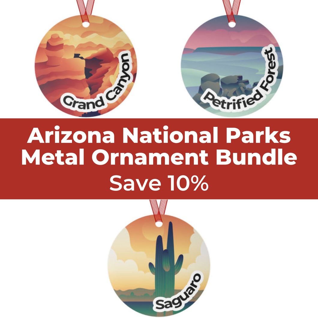 Arizona National Parks Metal Ornament Bundle