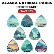 Load image into Gallery viewer, Alaska National Parks Arrowhead Sticker Bundle