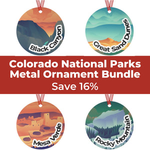 Colorado National Parks Metal Ornament Bundle