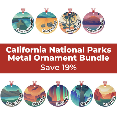 California National Parks Metal Ornament Bundle