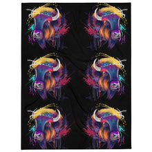 Load image into Gallery viewer, Bison Head Throw Blanket