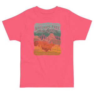 "National Parks are on my Bucket List" Toddler jersey t-shirt