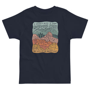 "National Parks are on my Bucket List" Toddler jersey t-shirt