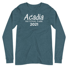 Load image into Gallery viewer, Acadia National Park with customizable year Long Sleeve Tee
