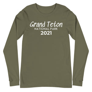 Grand Teton with customizable year Long Sleeve Shirt