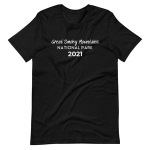 Great Smoky Mountains with customizable year Short Sleeve T-Shirt