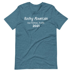 Rocky Mountain with customizable year Short Sleeve T-Shirt