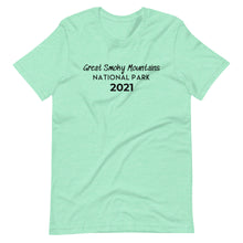 Load image into Gallery viewer, Great Smoky Mountains with customizable year Short Sleeve T-Shirt