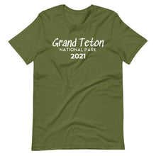 Load image into Gallery viewer, Grand Teton with customizable year Short Sleeve T-Shirt